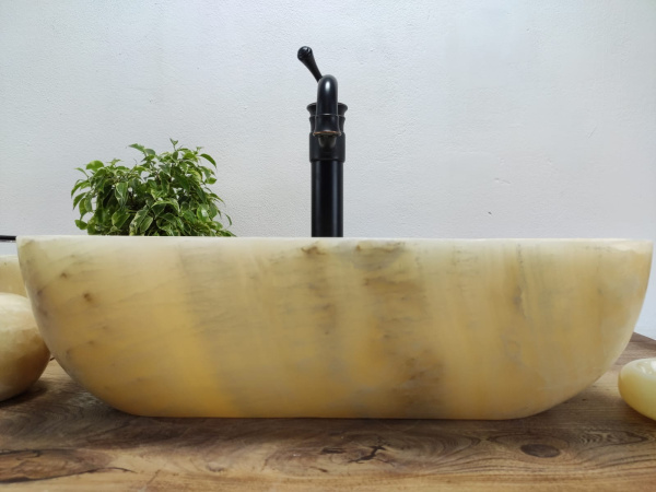 Накладная раковина из оникса Square Yellow SO-01016 (47*33*14см) 01016 фото