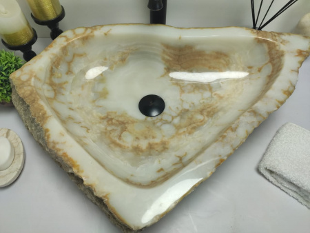 Раковина из оникса Indo Erozy Green XL EO-00057 фото