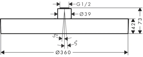 Верхний тропический душ Hansgrohe Rainfinity 360 1jet 26231990 полированное золото фото