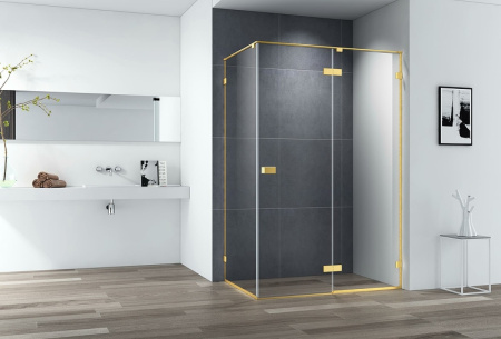 Душевой уголок Cezares Bellagio BELLAGIO-AH-1-120/90-C-BORO брашированное золото фото