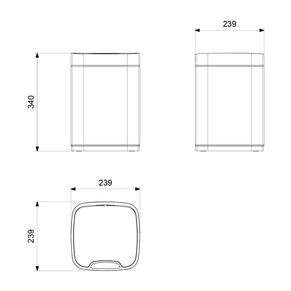 Ведро мусорное, сенсорное Timo Petruma 15200/18 Черное золото фото