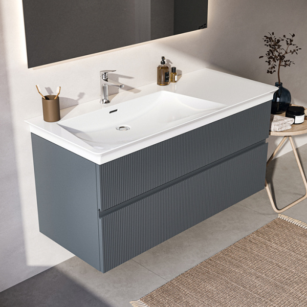 Тумба с раковиной Ideal Standard Finesse E3447UQ 120 см, пепельно-голубая матовая фото