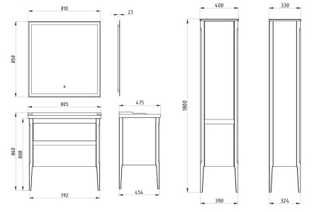 Шкаф-пенал ASB Woodline Лорена 40 12210 фото