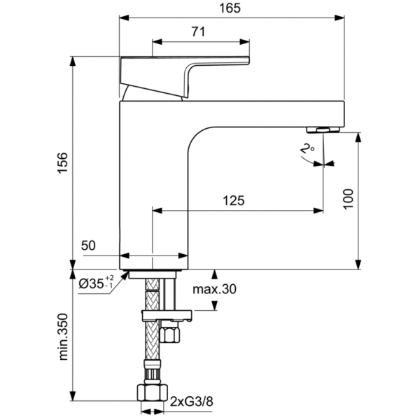 Смеситель для раковины Ideal Standard EDGE A7105AA фото