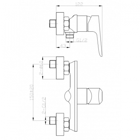 Смеситель для душа Weltwasser WW MX ODER 404 фото