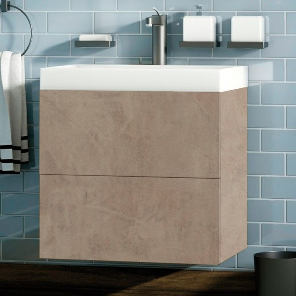 Тумба с раковиной подвесная Art&Max Verona-Push AM-Verona-Push-700-2C-SO-St Камень светлый фото