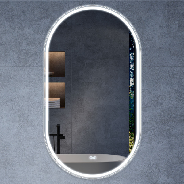 Зеркало с подсветкой Vincea LED VLM-3AU900-2 с сенсорным выключателем и диммером, с функцией антизапотевания 50x90 фото
