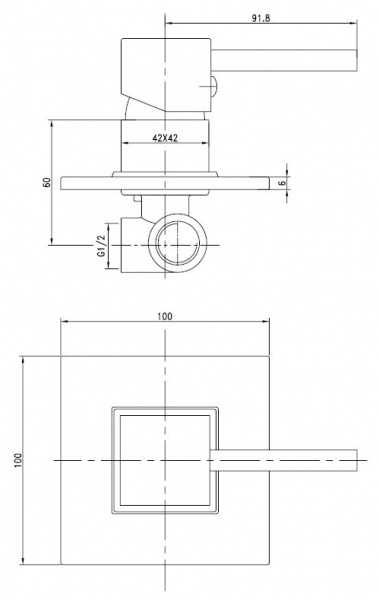 Смеситель для душа Kaiser Quadris 25017 фото