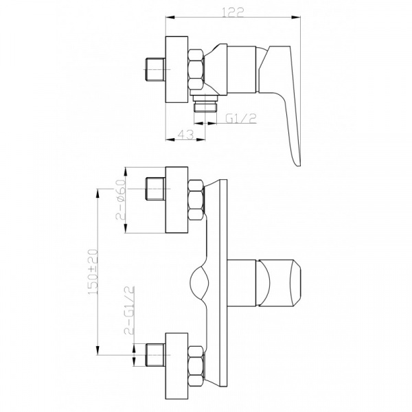 Смеситель для душа Weltwasser WW MX ODER 404 фото