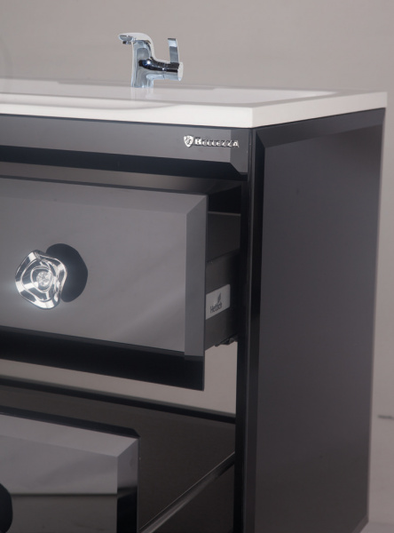 Тумба под раковину Bellezza Луссо-100 черная фото