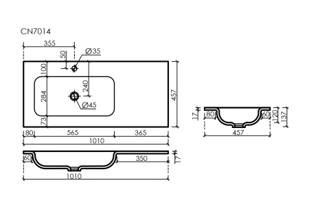 Раковина Ceramicanova Grace CN7014MB черная матовая фото