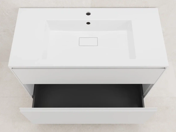 Тумба напольная под раковину Style Line Лима 100 ЛС-00002348 белая матовая фото