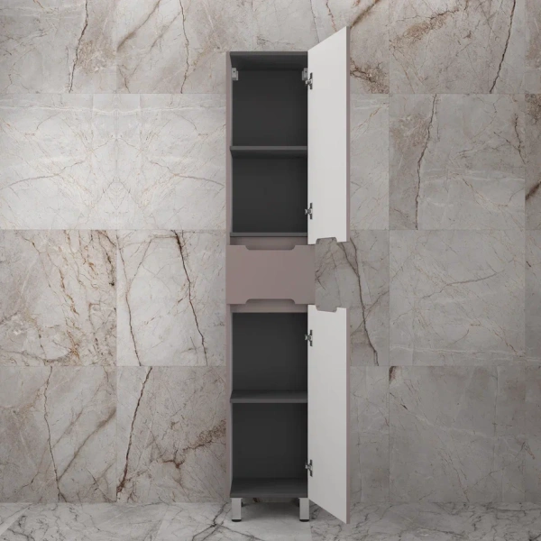 Шкаф-пенал напольный Style Line Матис 36 ЛС-00002391 тауп темный фото