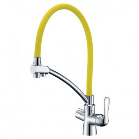Смеситель для кухни с фильтром для воды Lemark Comfort LM3070C-Yellow фото