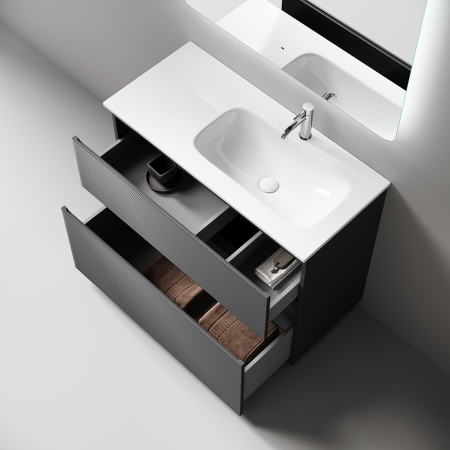 Тумба под раковину Sancos Folk Floor FL100FRGS Grey soft фото