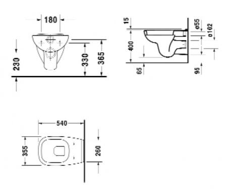 Унитаз подвесной Duravit D-Code 25350900002 (22090900002) фото