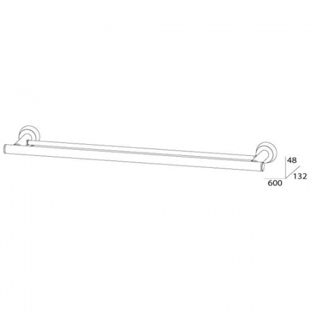 Держатель полотенец двойной FBS Vizovice VIZ 037 60 см фото