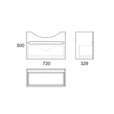 Тумба под раковину OWL 1975 Lagerta 75 OW08.02.00 фото