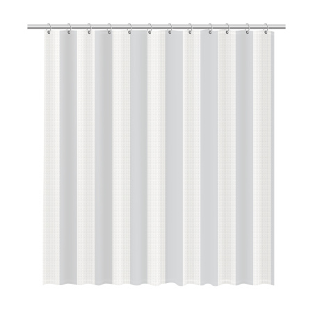Текстильная шторка для ванны Fixsen Vafel FX-5020K серая фото