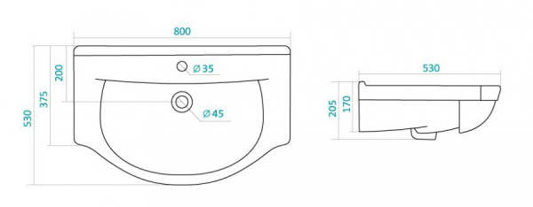 Раковина Style Line Эльбрус -80 ЛС-00000151 фото