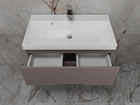 Тумба под раковину Style Line Матис 80 ЛС-00002298 тауп темный фото