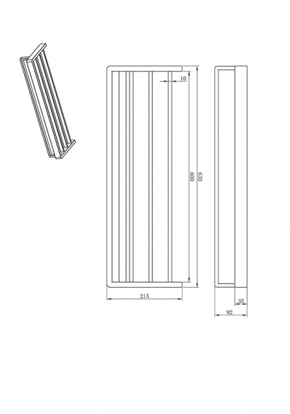 Полотенцедержатель AltroBagno Aperto 081504 Cr фото