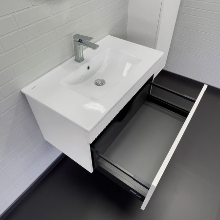 Тумба с раковиной Comforty Мадрид-80 00-00017865 белая матовая фото