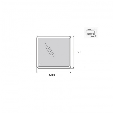 Зеркало BelBagno SPC-MAR-600-600-LED-BTN фото