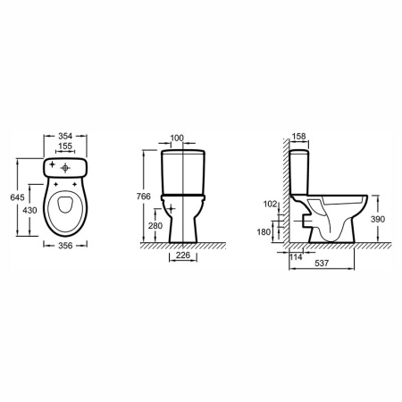 Унитаз-компакт Jacob Delafon New Patio UJD102RU-00 фото