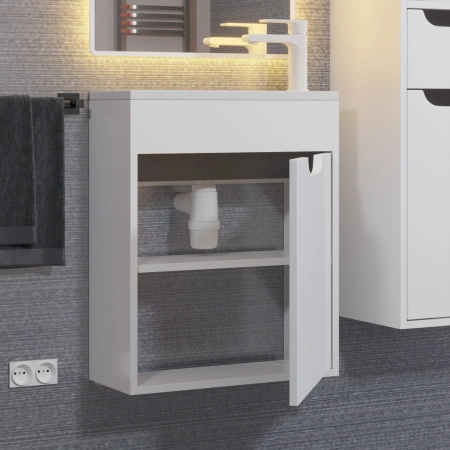 Тумба под раковину Uperwood Modul 50 2930205359 белая/черная фото