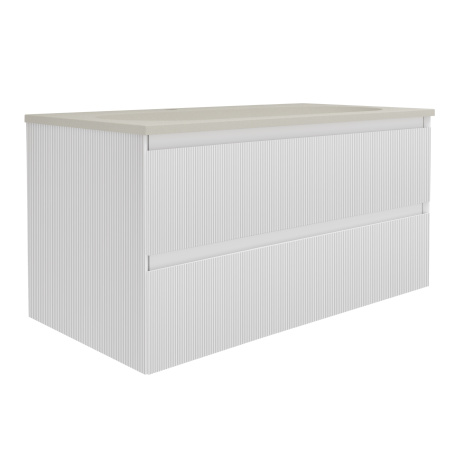 Тумба под раковину Vincea Welle 100 VMC-2WL100MW M.White Soft-touch фото