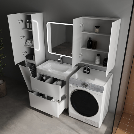 Тумба под раковину Style Line Бергамо мини 70 СС-00002506 антискрейтч, белый глянец фото