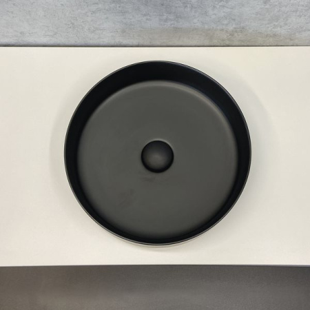 Накладная раковина Comforty 9111MB 00-00007658 35x35 черная матовая фото