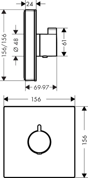 Термостат Hansgrohe ShowerSelect Highflow 15734400 фото