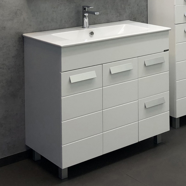 Тумба Comforty Модена М-90 с раковиной Quadro 90 фото