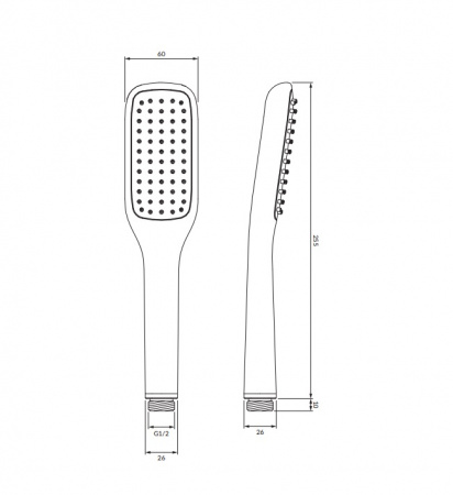 Душевая лейка Omnires Hudson HUDSONX-PCR фото