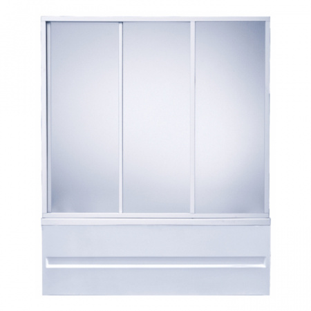 Шторка для ванны раздвижная Bas Стайл Grape (3 ств.) матовое стекло фото