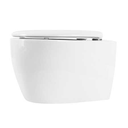 Унитаз подвесной безободковый Art&Max Imola AM217CHR/SC с сиденьем фото