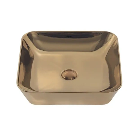 Накладная раковина Abber Rechteck AC2205GG 43x43 золото фото