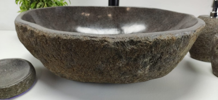 Накладная раковина из речного камня RS0869 (50*37*15) фото