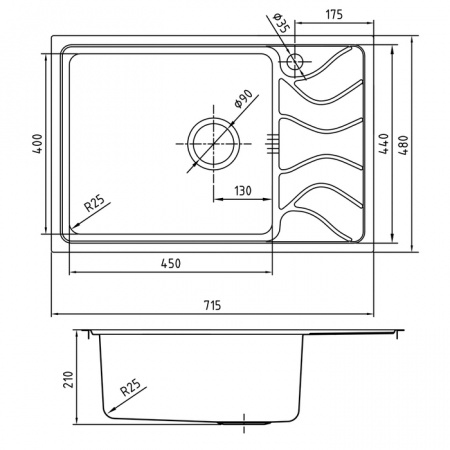 Мойка кухонная Iddis Reeva REE71SLi77 фото
