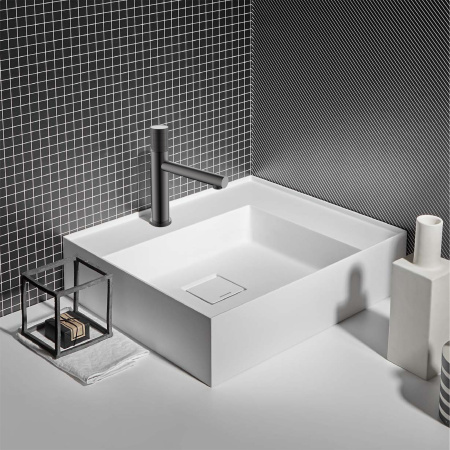 Смеситель для раковины Vincea Groove VBF-4G1GM вороненая сталь фото