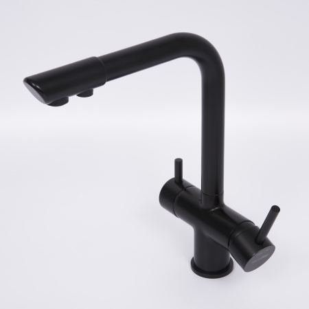 Смеситель для кухни под фильтр WasserKRAFT A8367 черный матовый фото