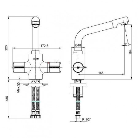 Термостат для раковины E.C.A. Thermostatiuc 102108730 фото