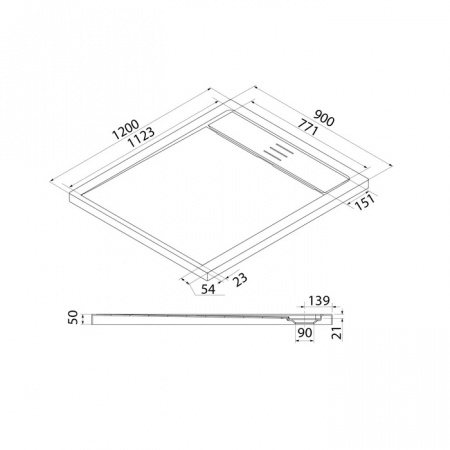 Поддон для душа Iddis Optima Bild BIL5WS0i22 120x90 фото