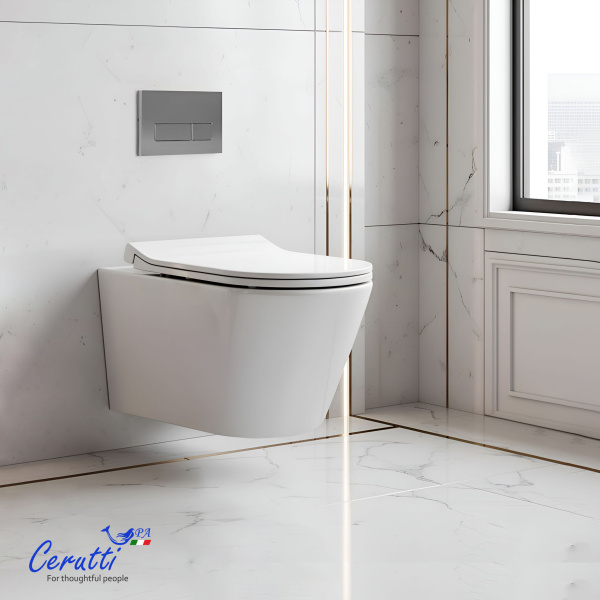 Подвесной унитаз со смывом торнадо Cerutti SPA Ireneo Aria Tornado CT12148 фото