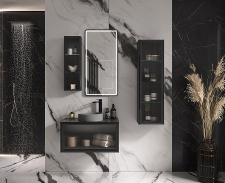 Тумба под накладную раковину EQUIL Stoune tpSTOUNE80.1Y-35 дуб черный фото