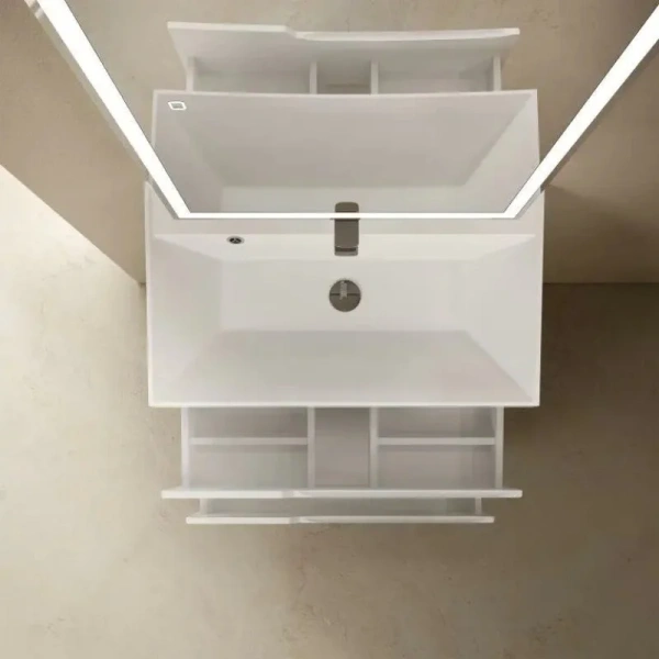 Тумба под раковину Aquame S3 AQM900380WH 80 см, белый глянец фото