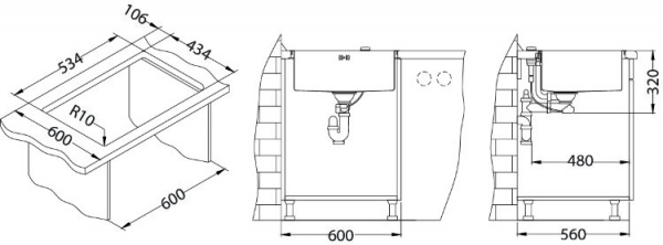 Мойка для кухни Alveus Monarch Quadrix 50 Bronze фото
