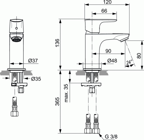 Смеситель для раковины Ideal Standard CONNECT AIR A7018AA фото